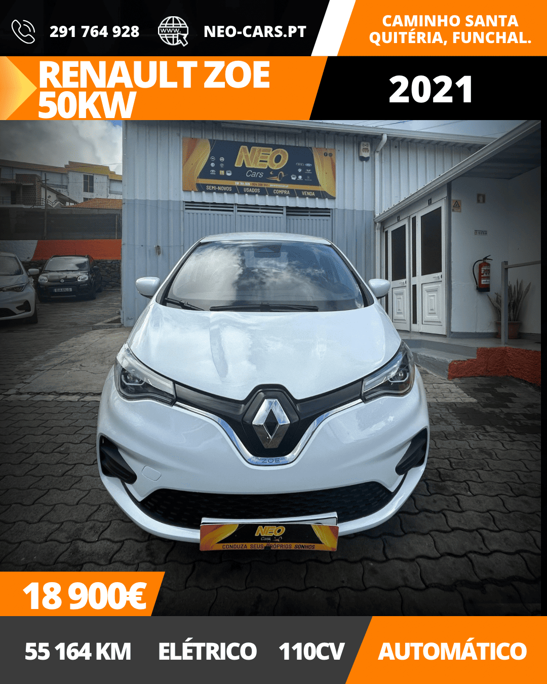 2021 RENAULT ZOE 52KW